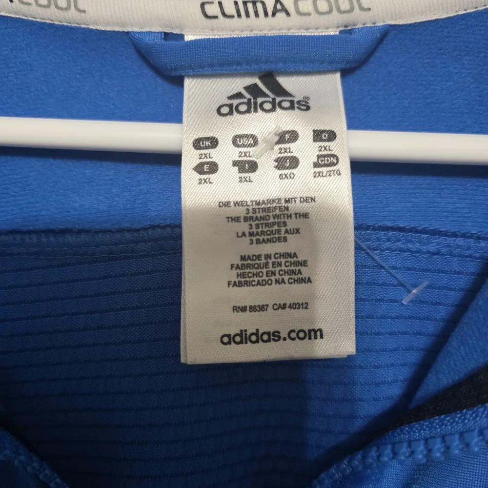 Adidas Men's Vibrant Blue Zip-Up Jacket
